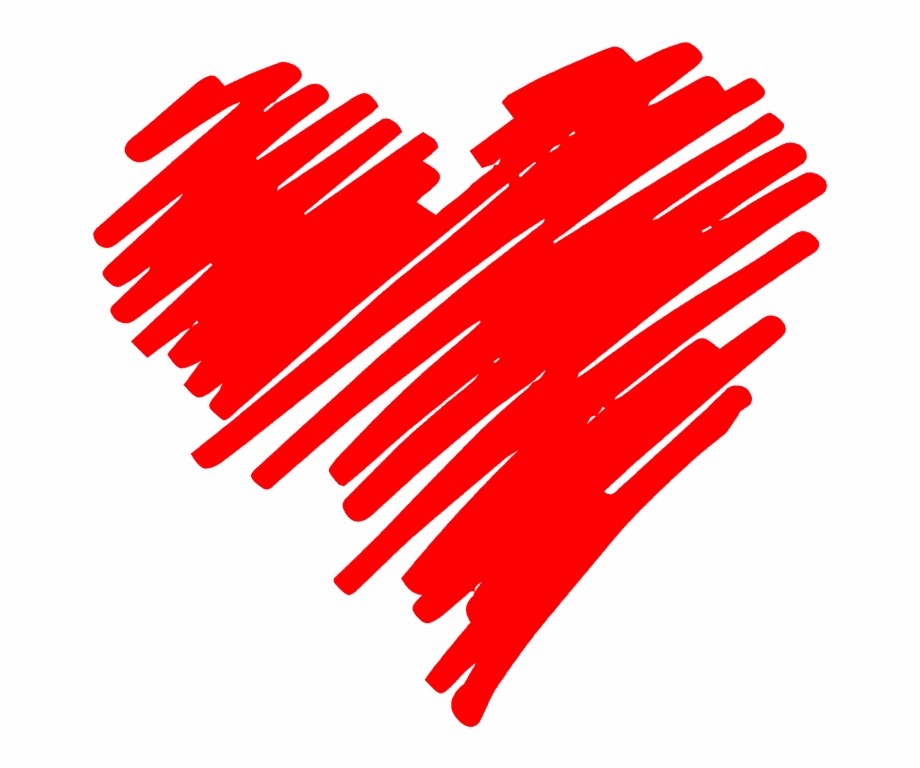 Red Sketch Heart Png