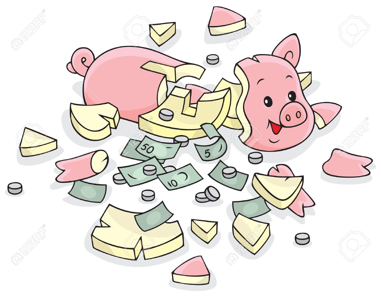 Копилка для денег разбивающаяся свинья