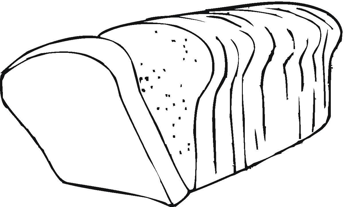 bread clip art black and white