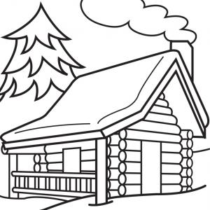 Excellent cabin in the woods clipart design vectory