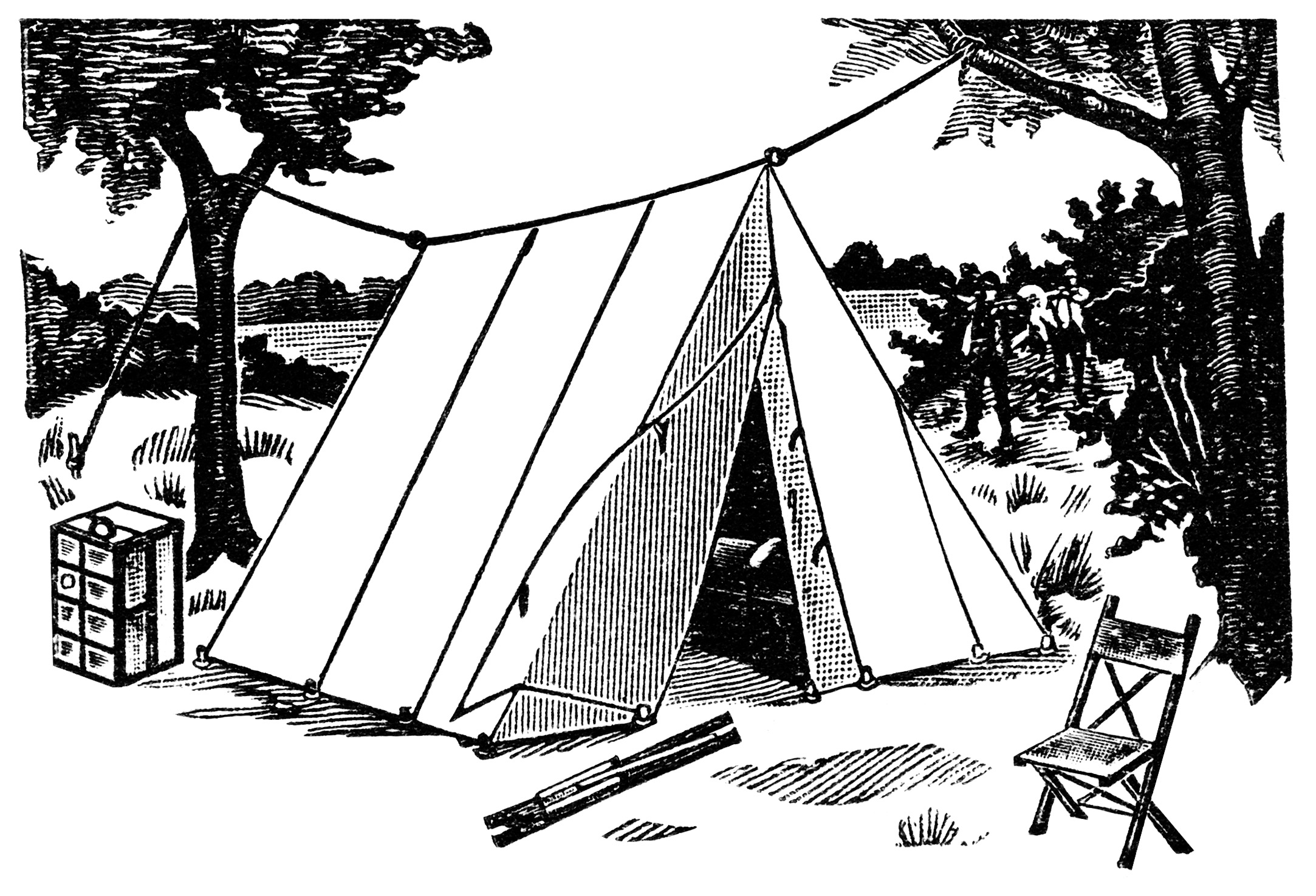 Free camping clipart black and white dromfgi top 2