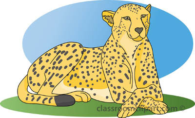 sitting cheetah clipart - Clip Art Library