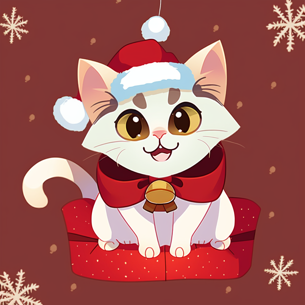 Free Christmas cat clip art, Download Free Christmas cat clip art png ...