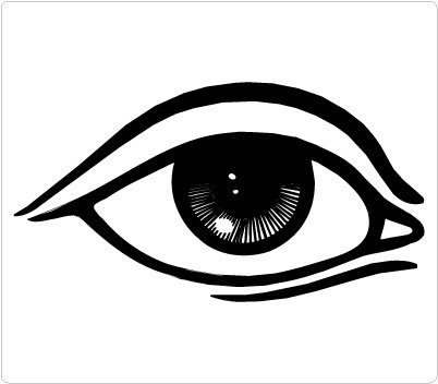eye clip art black and white