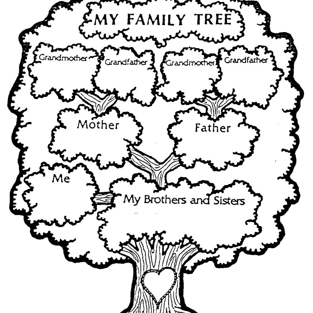 family tree clip art black and white