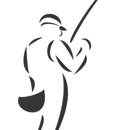 clipart fisherman black and white