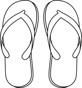 flip flops clipart black and white - Clip Art Library
