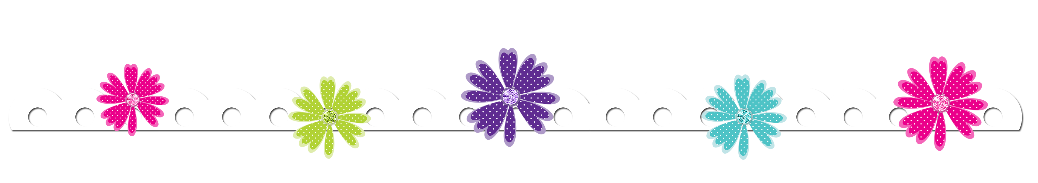 horizontal flower border clip art