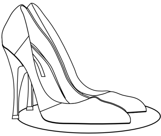 Clipart of a Black and White Pair of Wedding Heels - Royalty Free Vector  Illustration by Vector Tradition SM #1611258