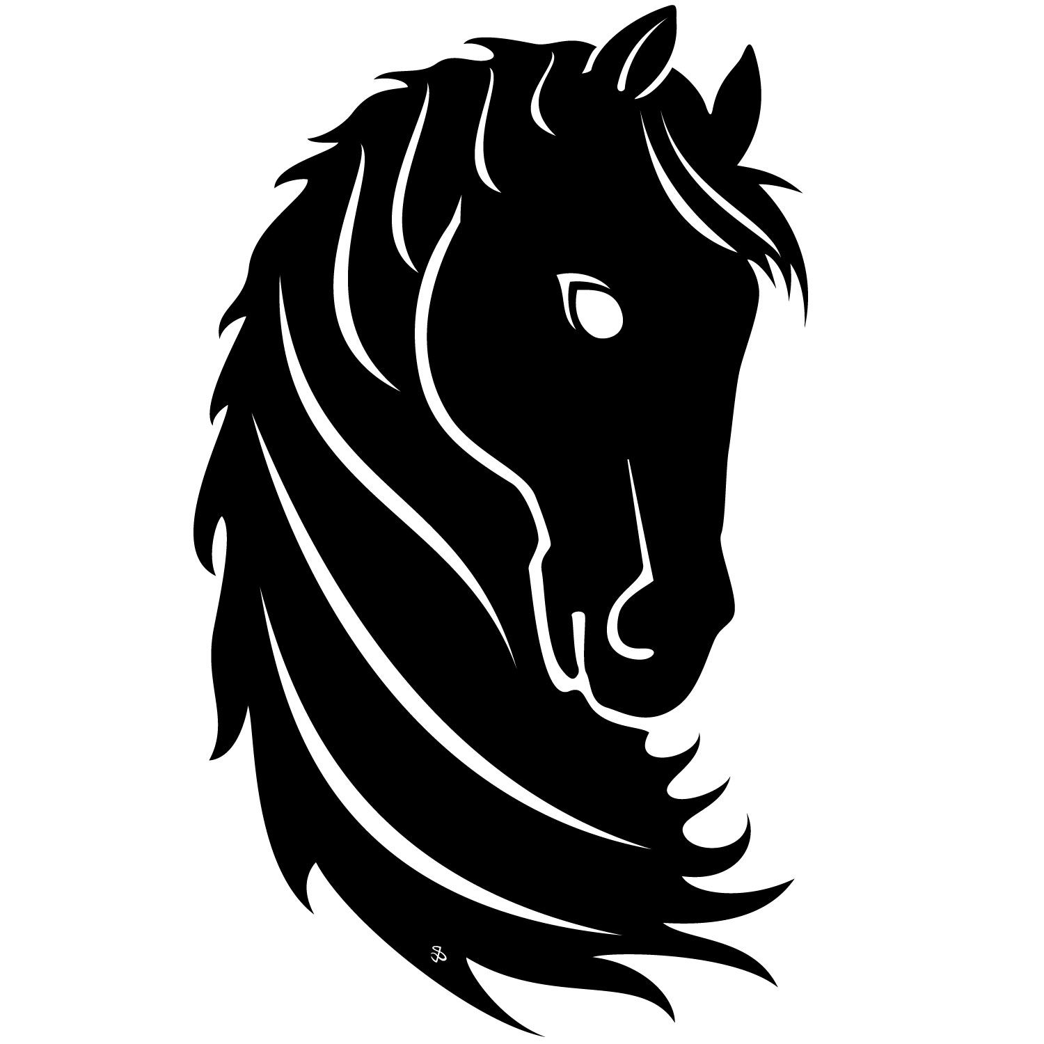 Horse head vector free download clip art on 4