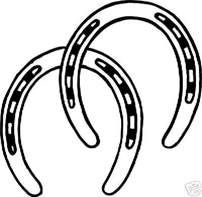 Wedding horseshoe black clipart