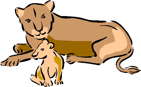 lioness and cubs clipart - Clip Art Library