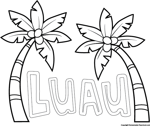 luau clipart black and white - Clip Art Library