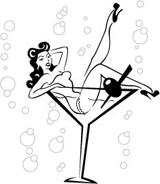 Girl in martini glass clipart pinups martinis