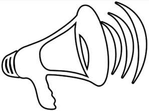 Megaphone clip art black and white free clipart clipartcow