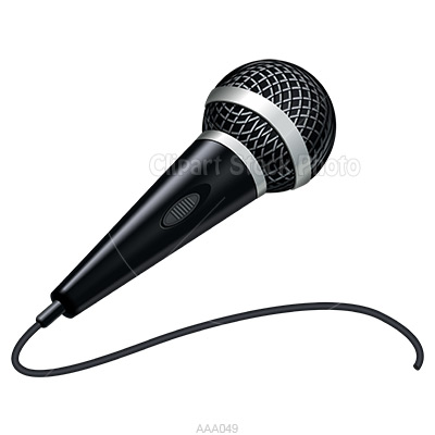 microphone clipart black and white