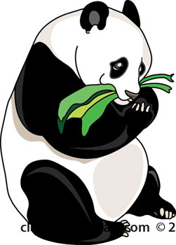 panda bamboo clipart