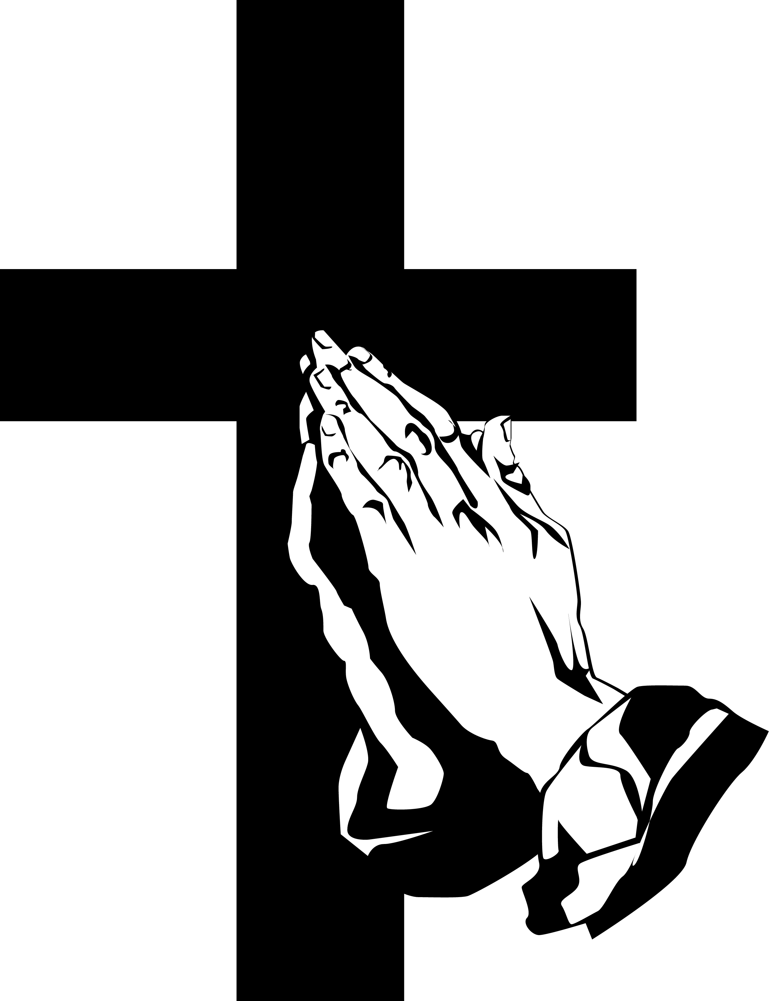 cross and praying hands clipart - Clip Art Library
