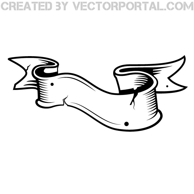 Old ribbon clip art free vector freevectors