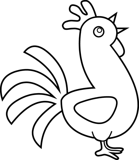 Rooster clipart black and white free images