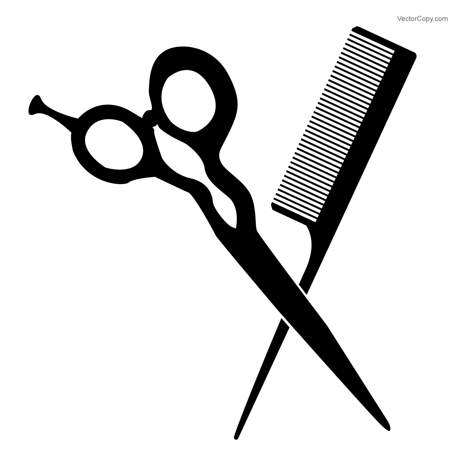 Scissors free scissor and comb clip art 2