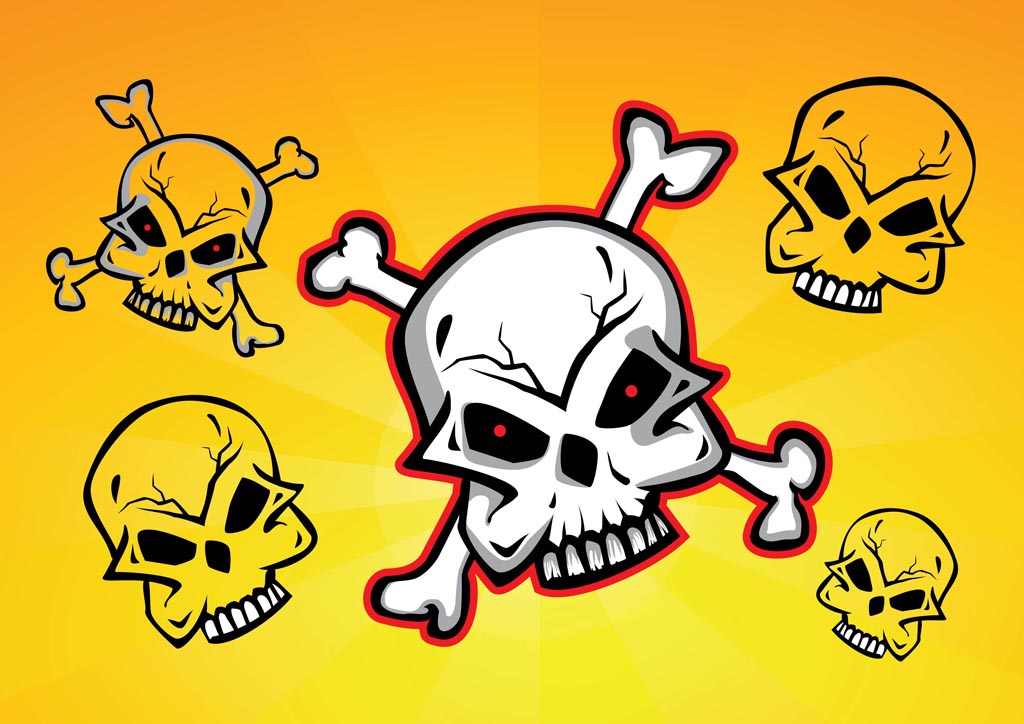 Skulls vector clip art vector art