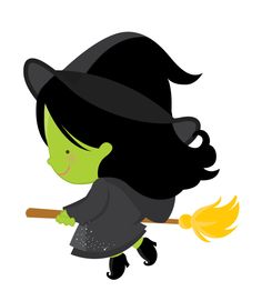 green witch clipart