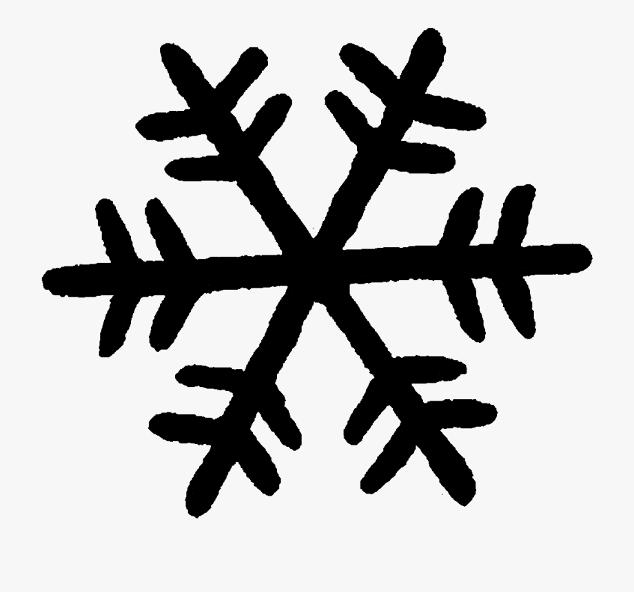 simple snowflake clipart black and white - Clip Art Library