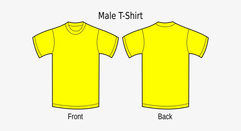 t shirt template yellow - Clip Art Library