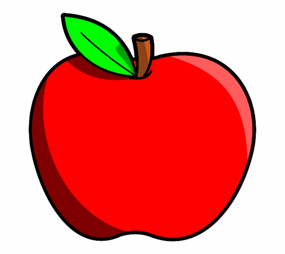 all red apple clip art