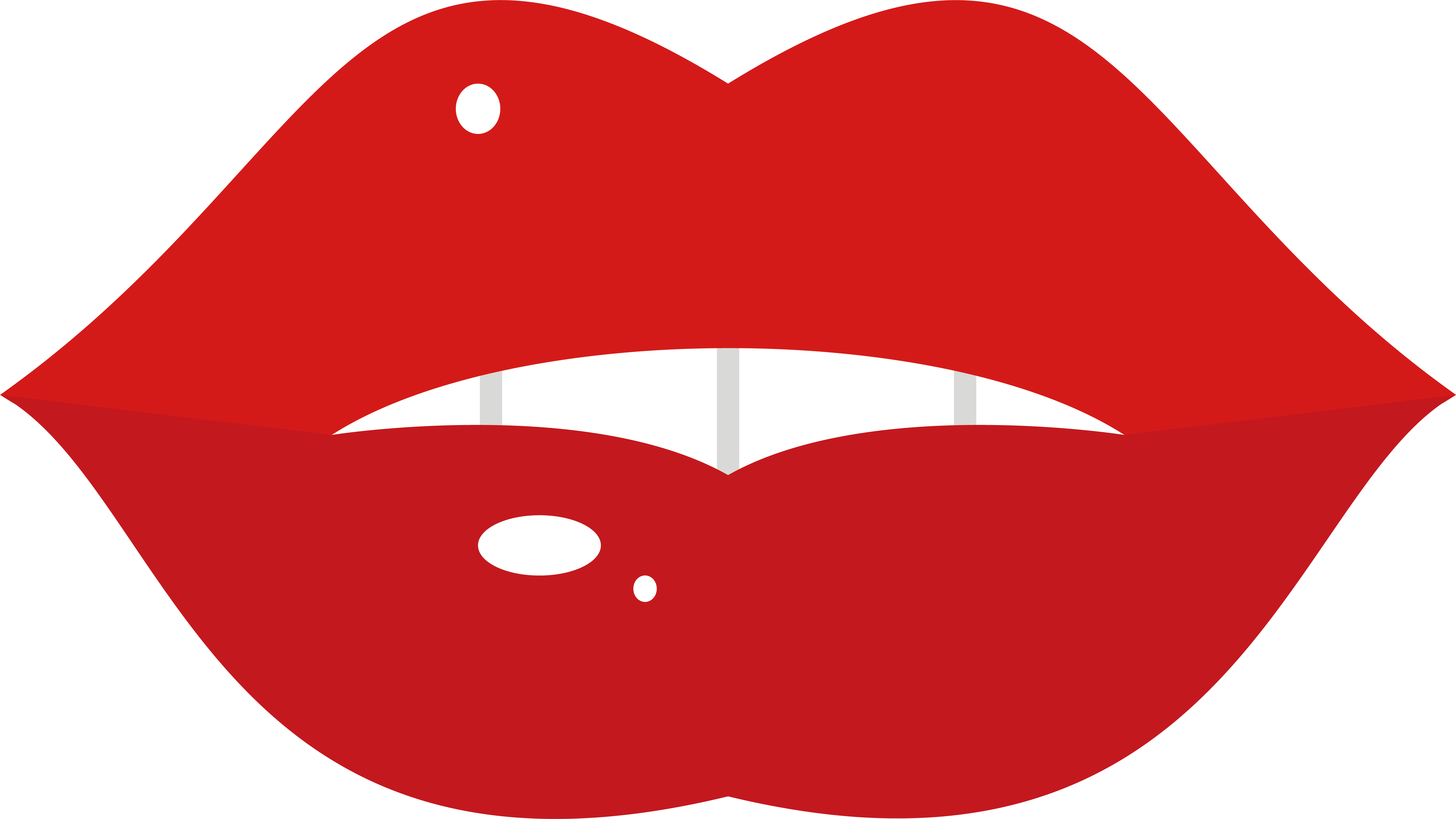 Big Red Lips Illustration Clip Art Library