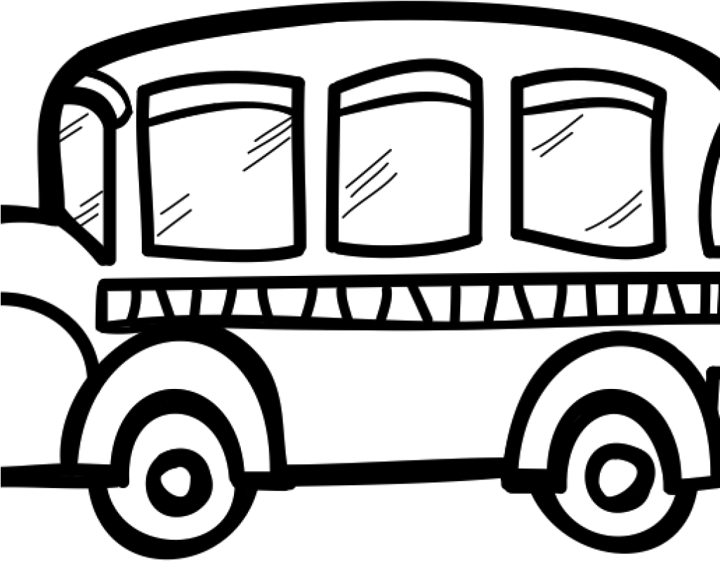 Buses Clipart Black And White Flower