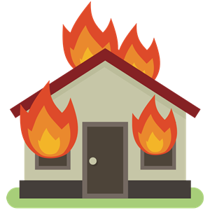 home fire cliparts