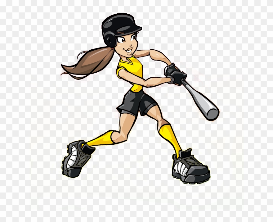 girl yellow jacket baseball player clipart free
