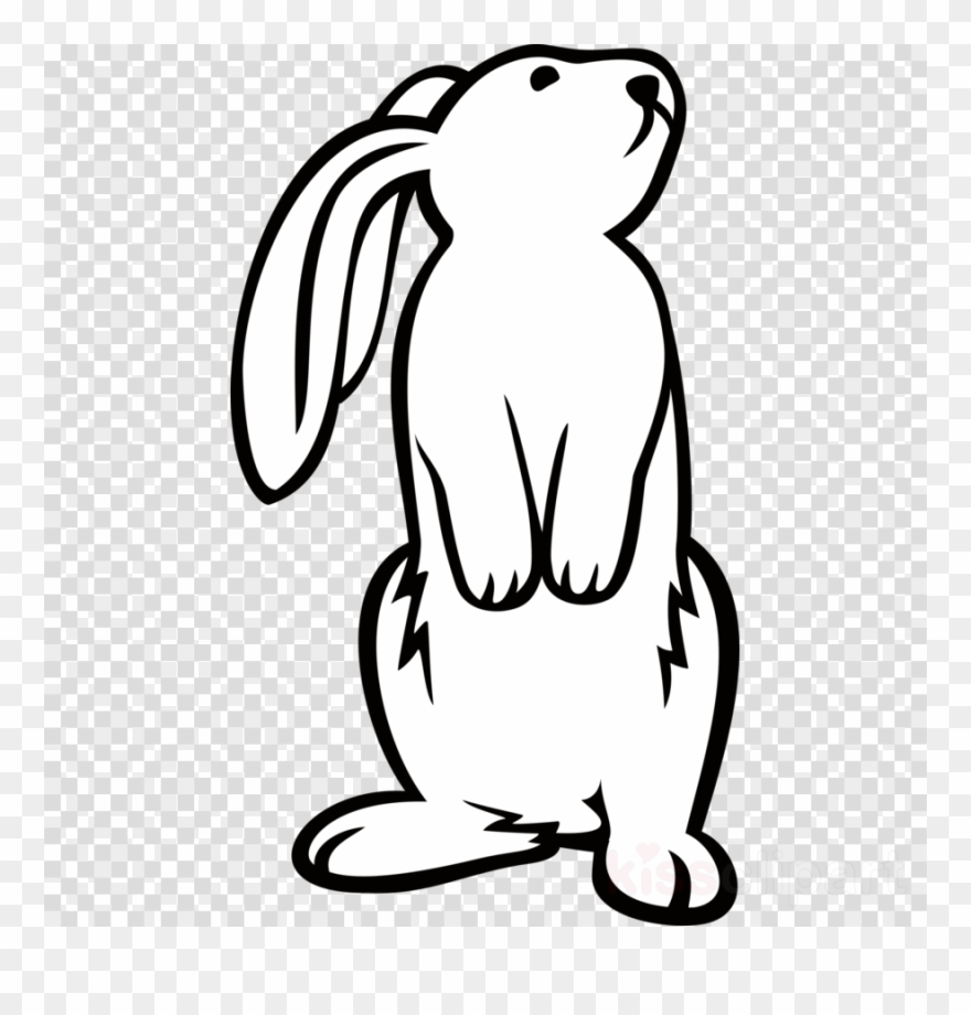 easter bunny black and white - Clip Art Library