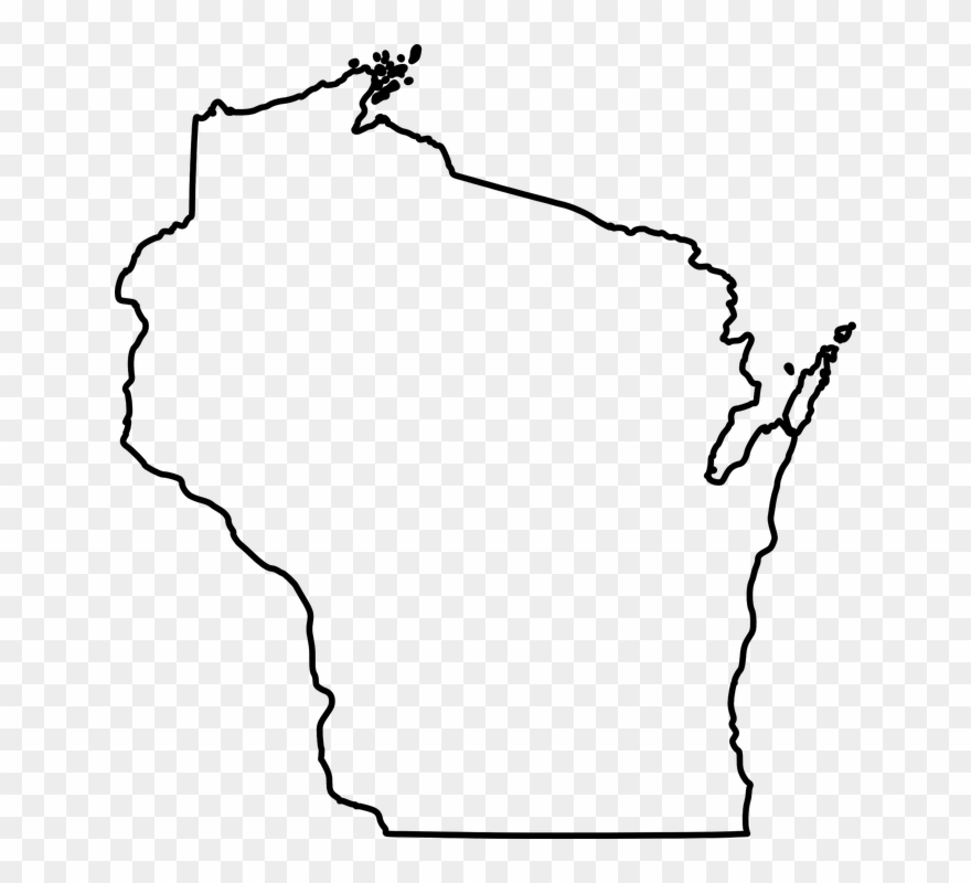 Transparent Wisconsin Outline Clip Art Library   17 175056 Large Outline Of Wisconsin Clipart 