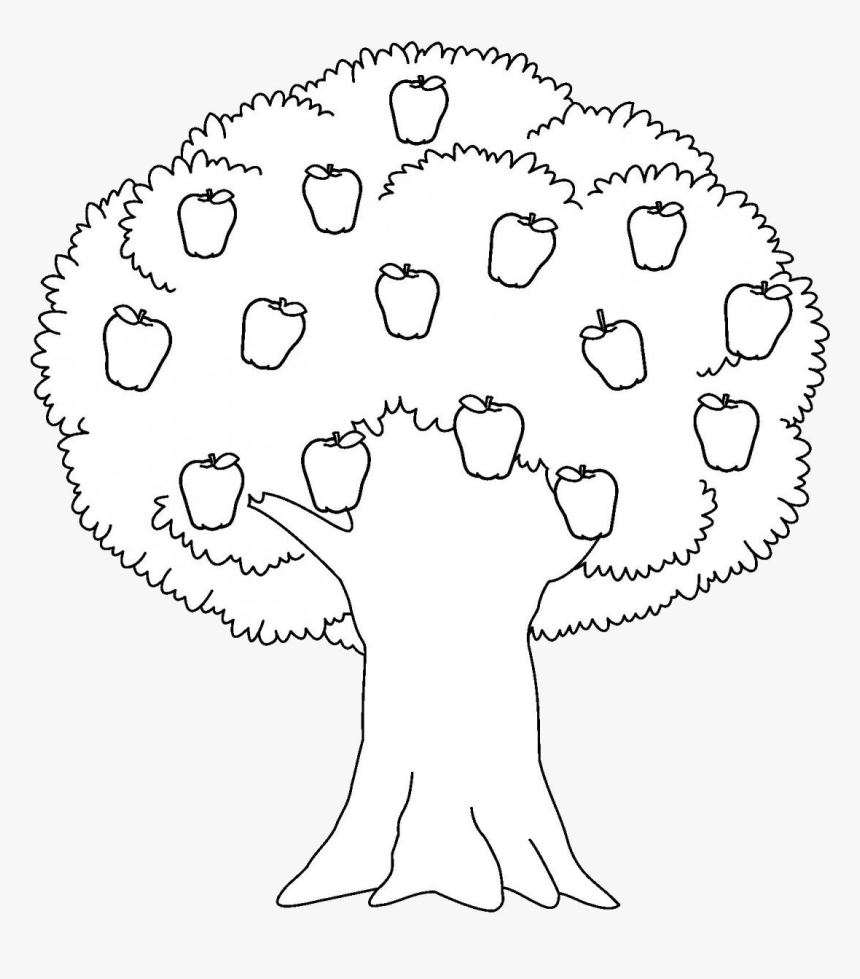 apple orchard clipart black and white