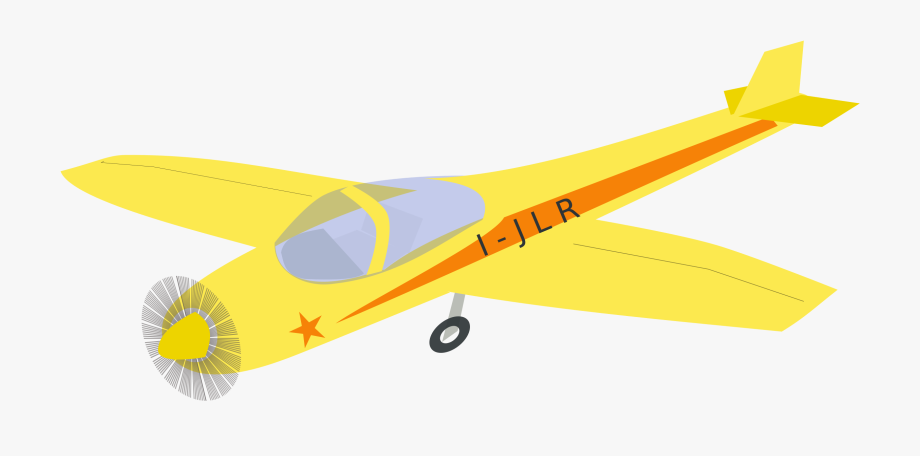 yellow airplane cliparts