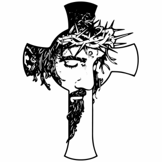 jesus face on cross - Clip Art Library