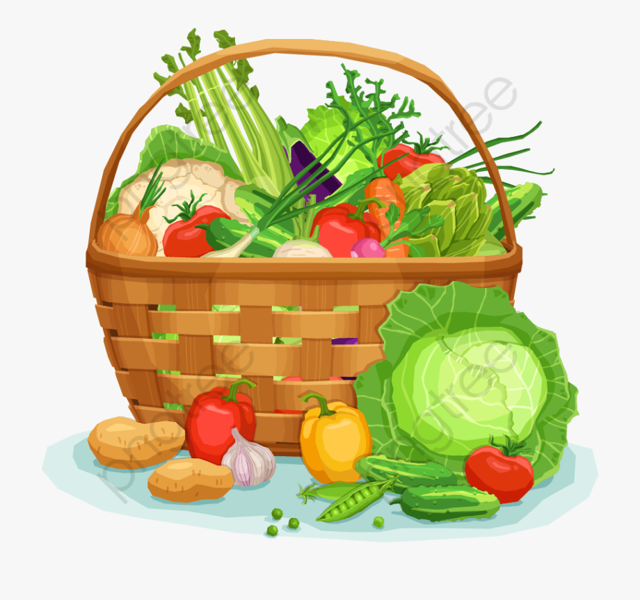 Vegetable Basket Cartoon
