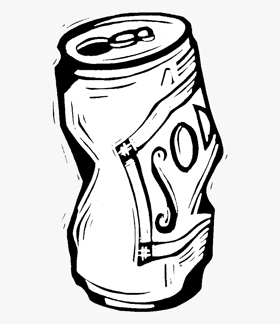 soda can clip art black and white