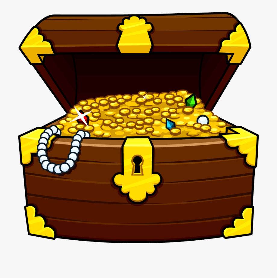 cute treasure chest clipart