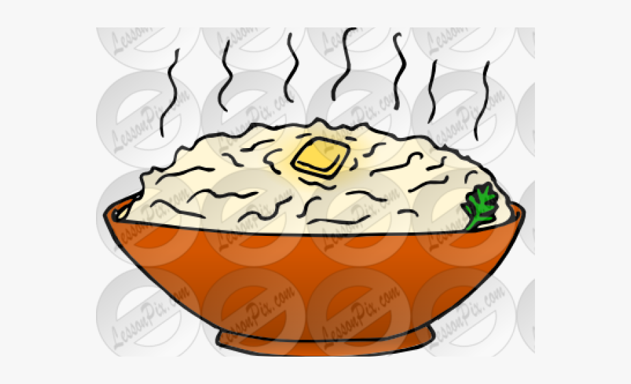 Mashed Potatoes And Gravy Coloring Page