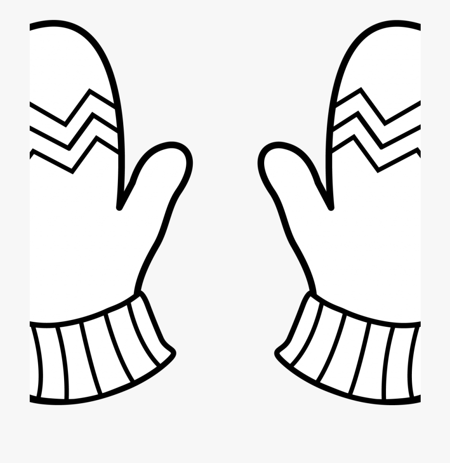 gloves cartoon black and white - Clip Art Library