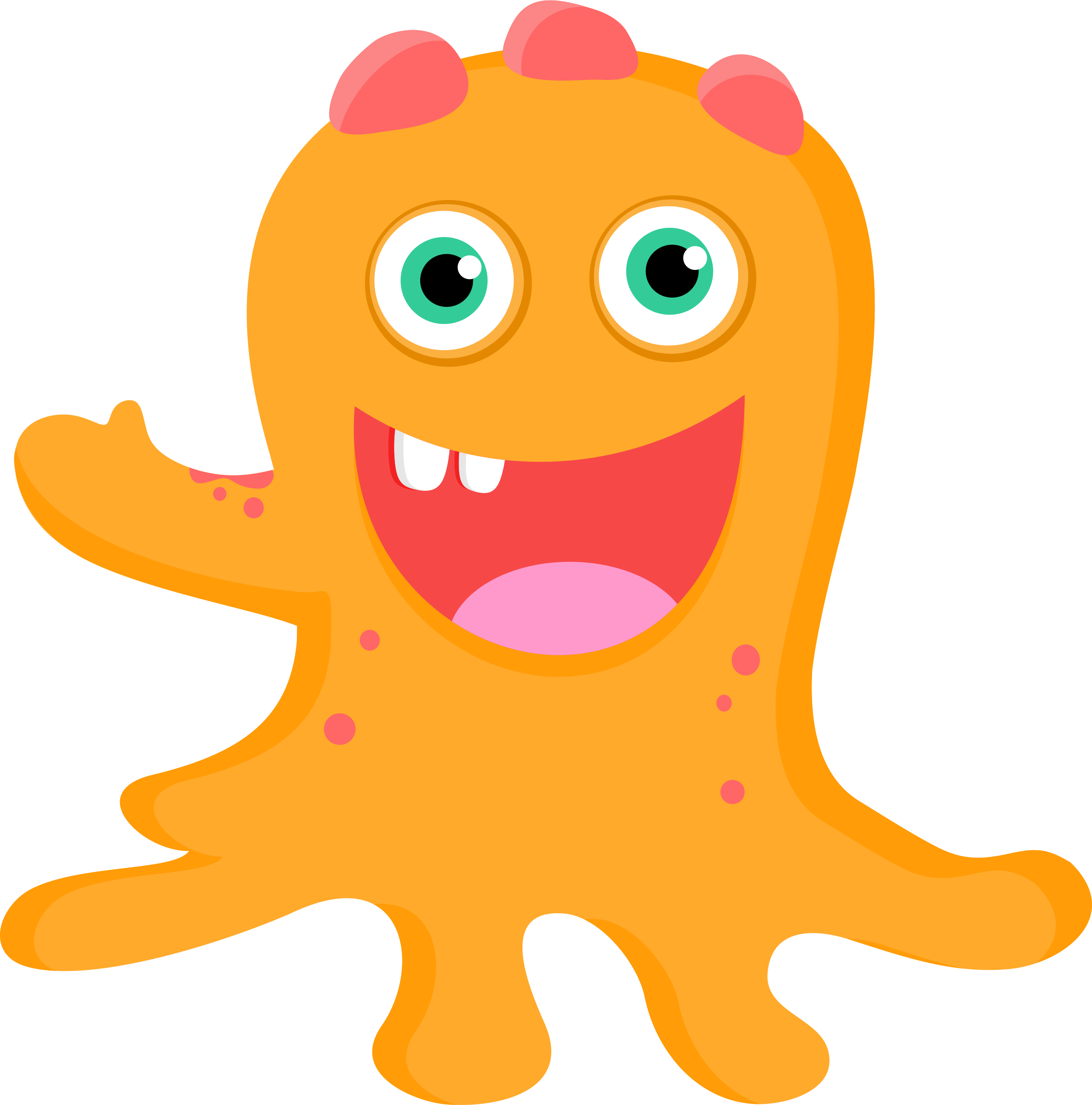 Free Orange Monster Cliparts, Download Free Orange Monster Cliparts png ...