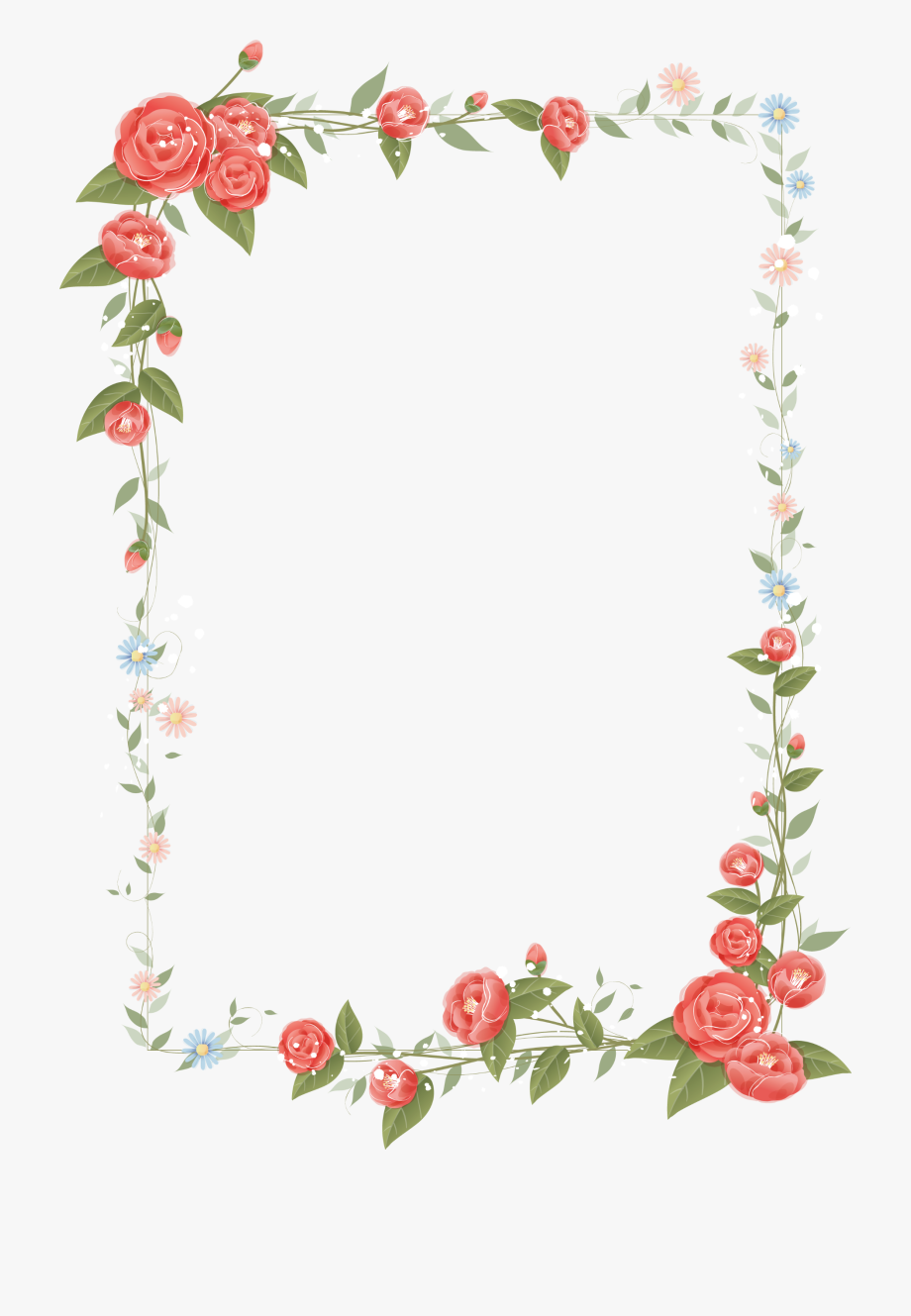 Borders And Frames Borders For Paper Flower Frame Png Page Borders ...