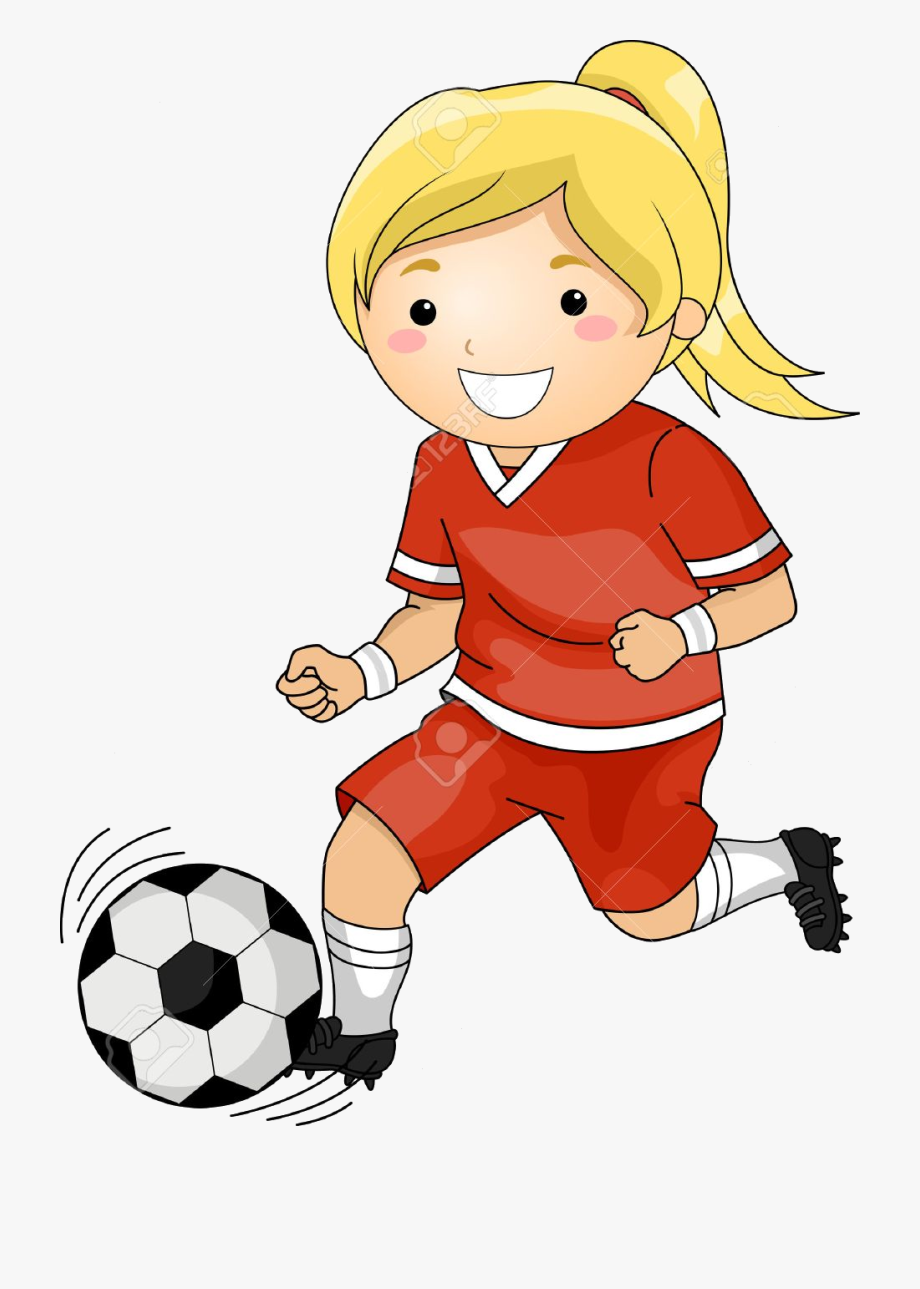 soccer girl cartoon clip art