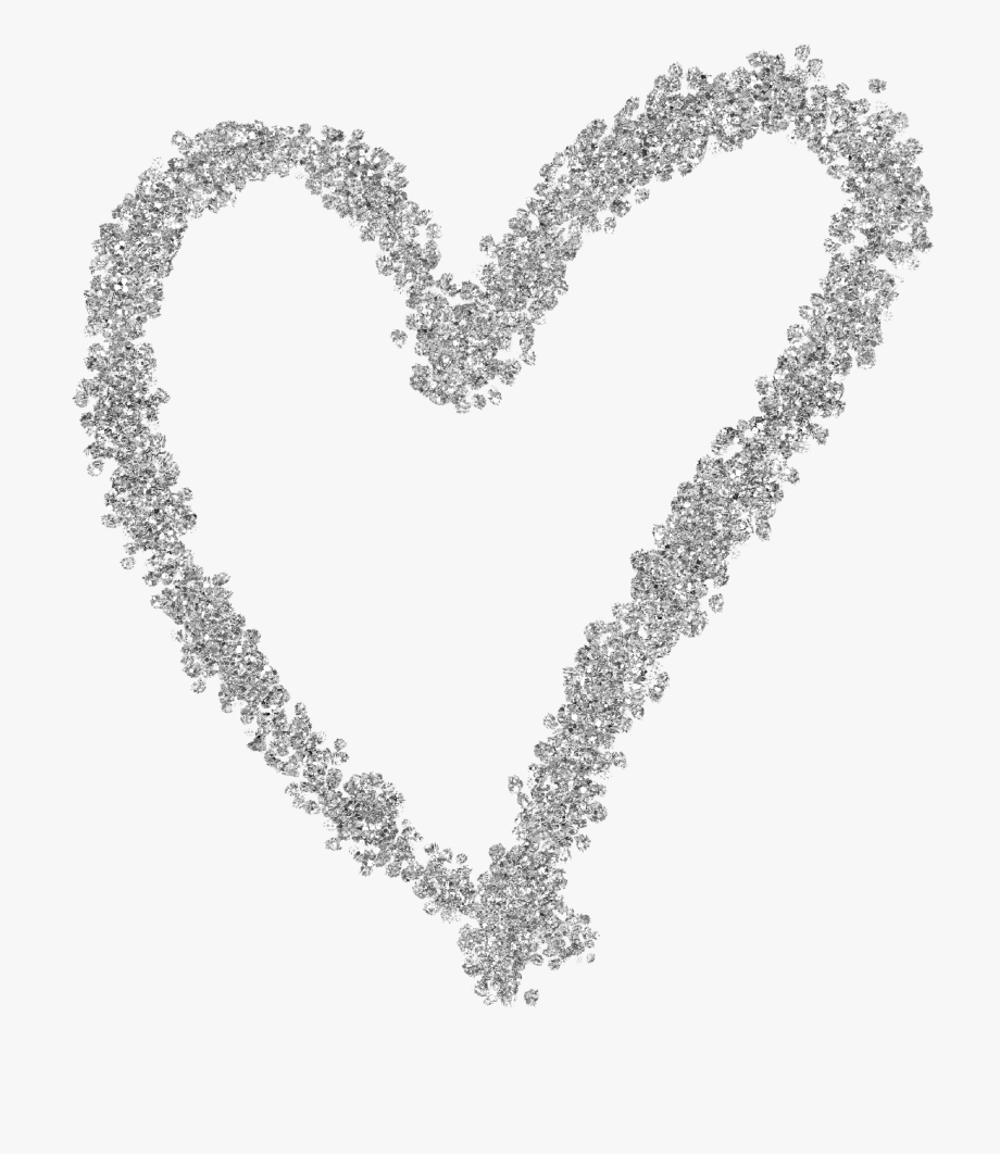 silver double hearts clip art