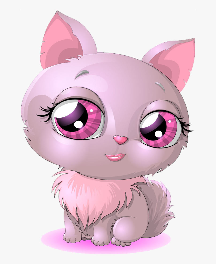 pink cat clipart - Clip Art Library
