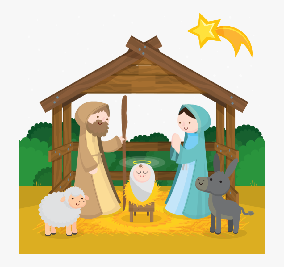 Christmas Clip Art Clipart Nativity Stable Animals Clipart Emoji ...
